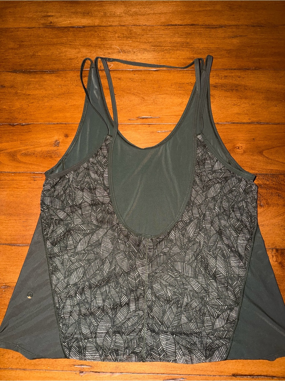 lululemon athletica Olive Green Patterned Strappy Tank